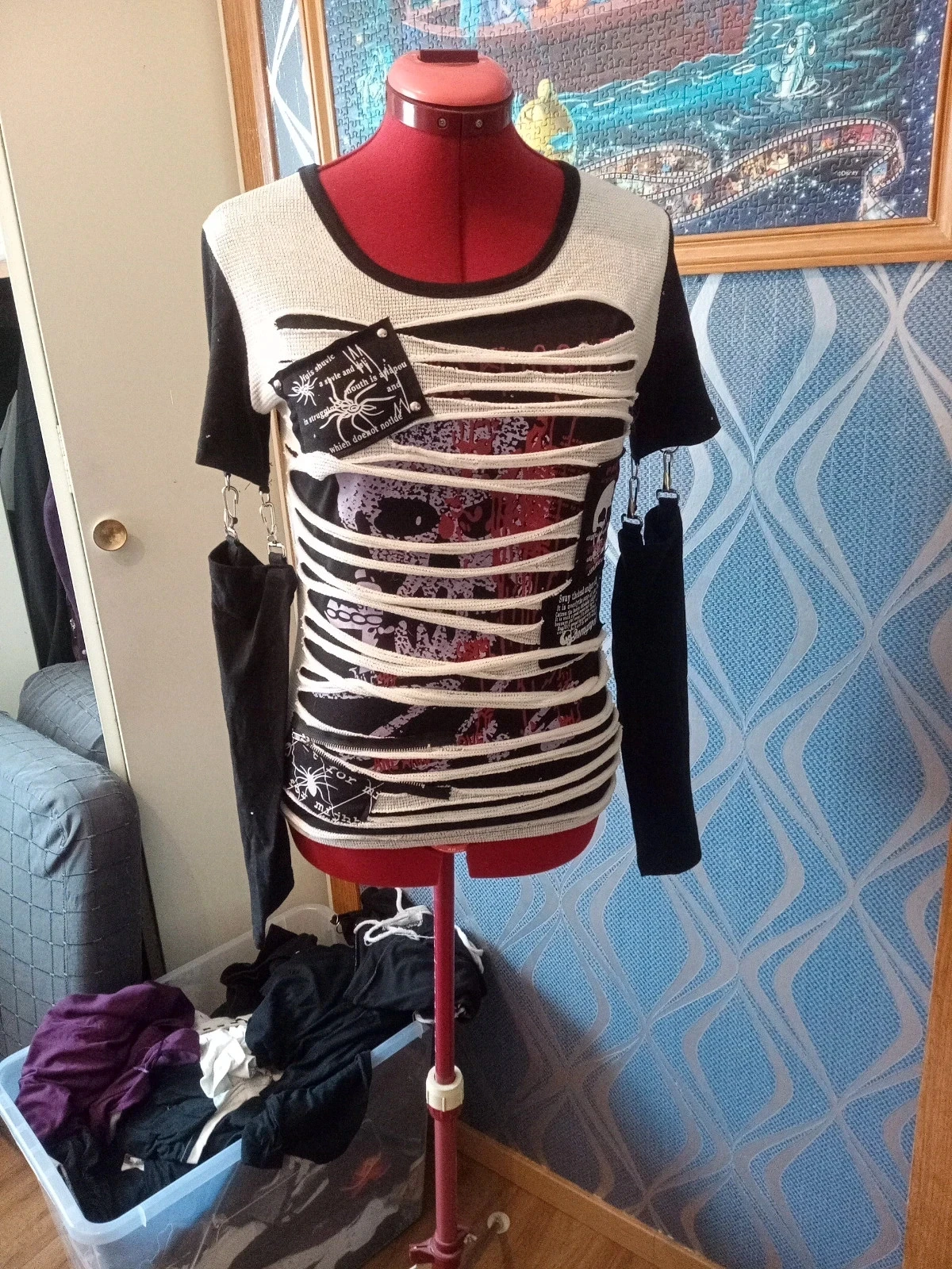 Haut Grunge / Punk Alternatif avec Manches Amovibles – Taille 3
